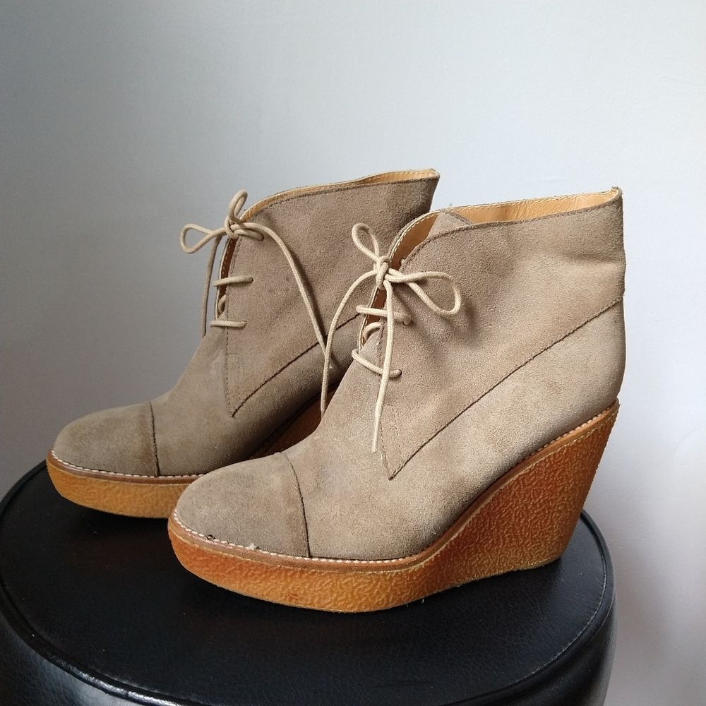Vintage Wedge Ankle Boots by Castaner Size 38